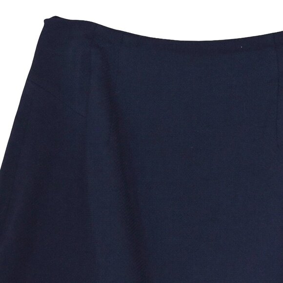 Reiss Navy 98% Wool Skirt Sz 2 Preppy Officecore Minimalist Capsule - Picture 4 of 10